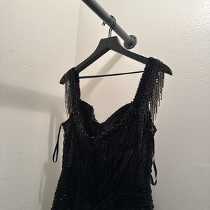Elegant Black Beaded dress